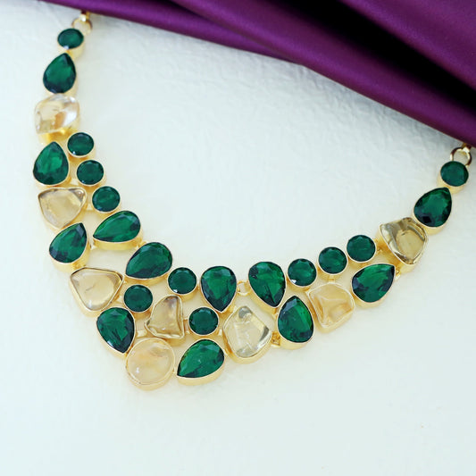 Emerald Citrine Necklace